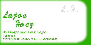 lajos hocz business card